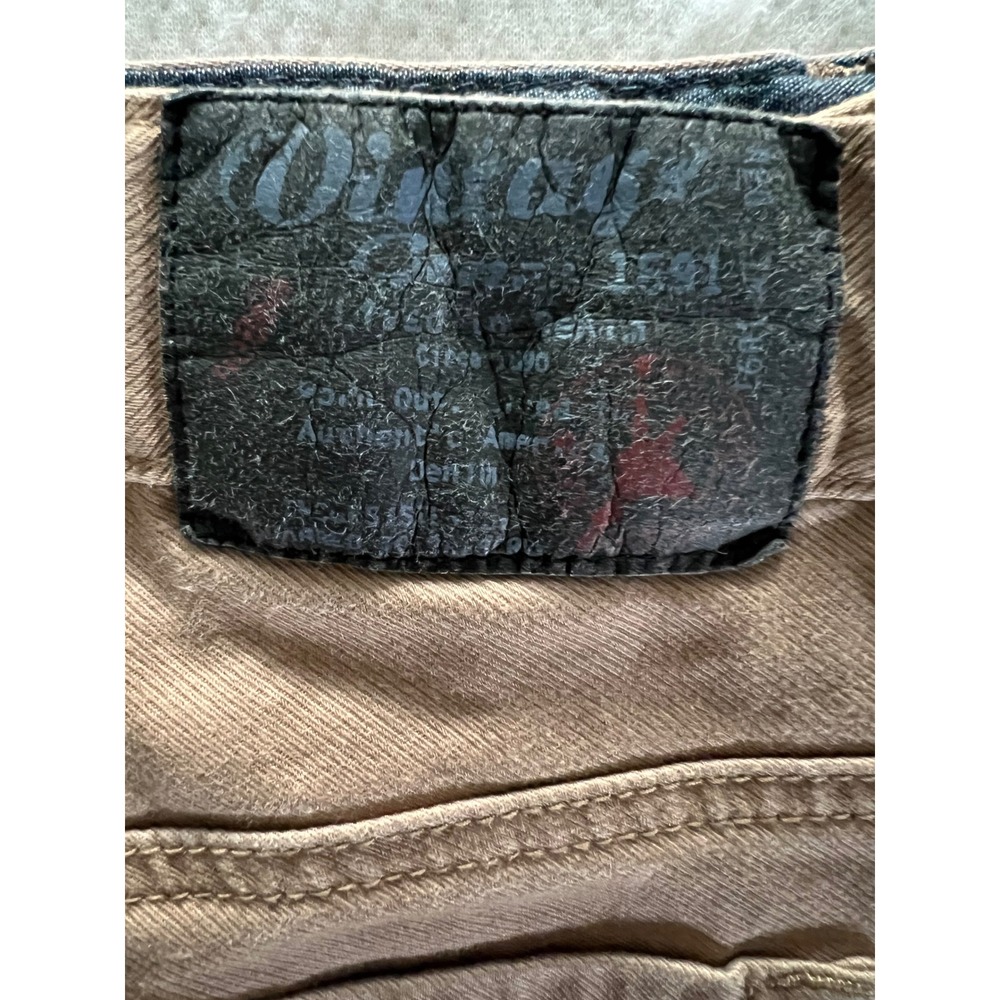 Vintage Genes 1891 Mens Slim Fit Tan Brown Stretch Denim Twill Pants 32x30m EUC - Picture 4 of 9